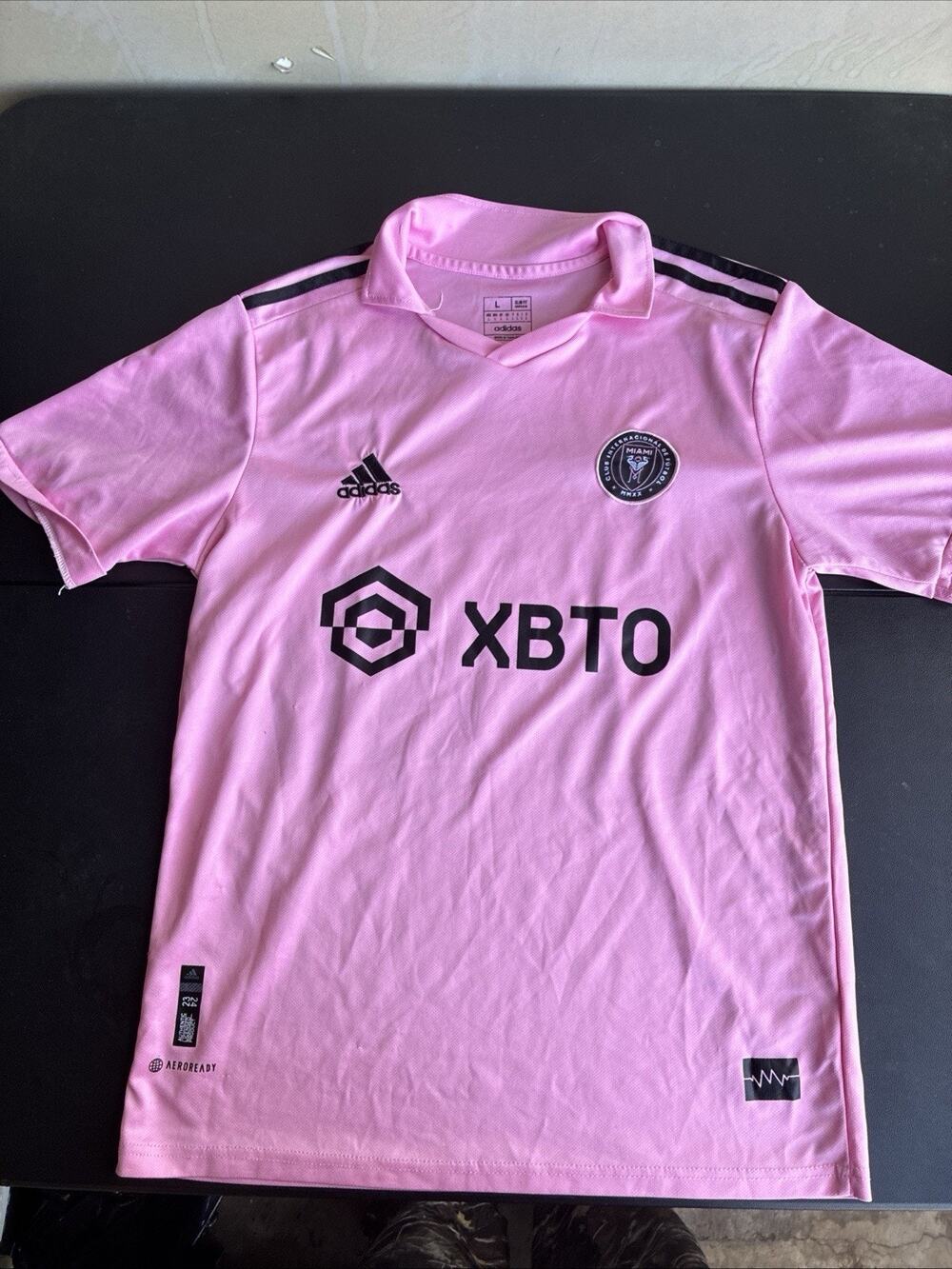 Inter Miami CF Jersey Men LGPink MLS Soccer Adidas Number 5 XBTO 2023-24